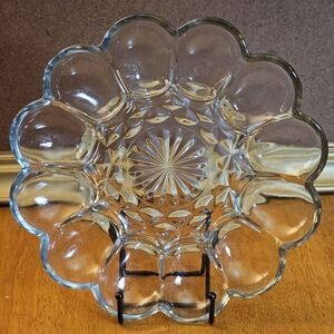 Anchor Hocking Fairfield or Presence Clear Glass Deviled Egg Tray